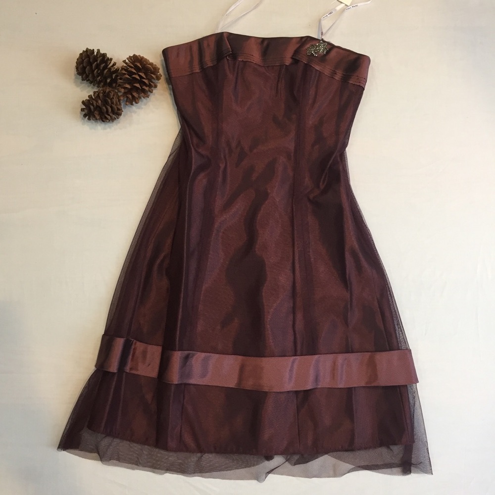 VERA WANG Plum Cocktail Dress